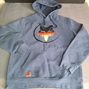 Fox Racing SCARZ Image Post Modern Race Wear Hoodie Size Large Graphite Head Log
